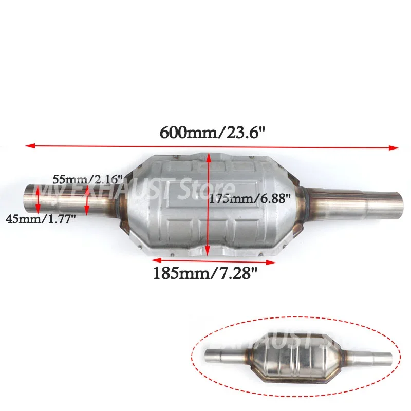 

Автомобильные КАТАЛИТИЧЕСКИЕ КОНВЕРТЕРЫ 400 ячеек длиной 60 см, выхлопная система, глушитель из нержавеющей стали 409, высокая производительность, универсальный