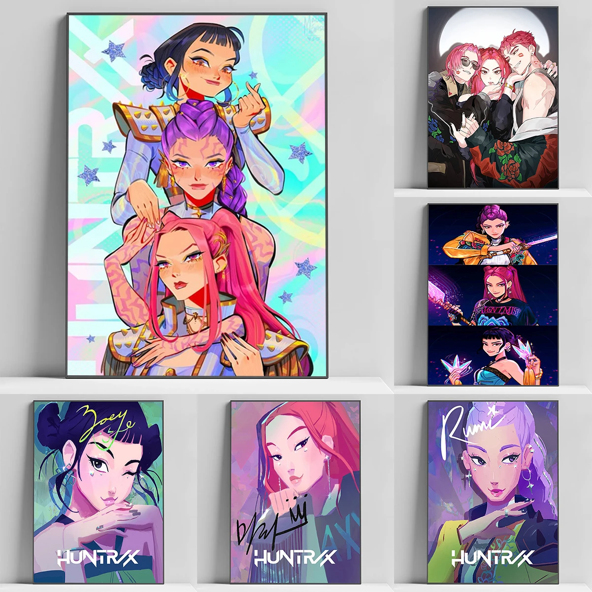 Póster de película KPop Demon Hunters 2025, imágenes decorativas, fotos para decoración para sala de estar, pinturas de hombre en la decoración de pared