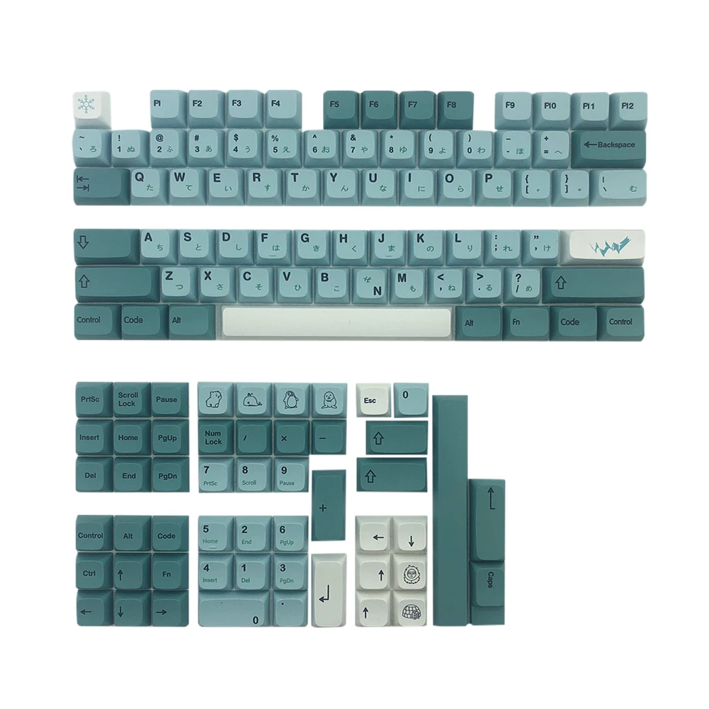 126 Phím XDA Keycaps PBT Dye Thăng Hoa Keycaps XDA Chiều Cao Nắp Phím Bộ Cho MX Công Tắc Cơ Phụ Kiện Đa Năng