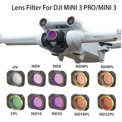 Filtros de lente ajustables para DJI Mini 3 Pro, Kit de filtros CPL ND4 ND16 ND8/PL ND32/PL MCUV, accesorios para Dron de cámara DJI Mini 3