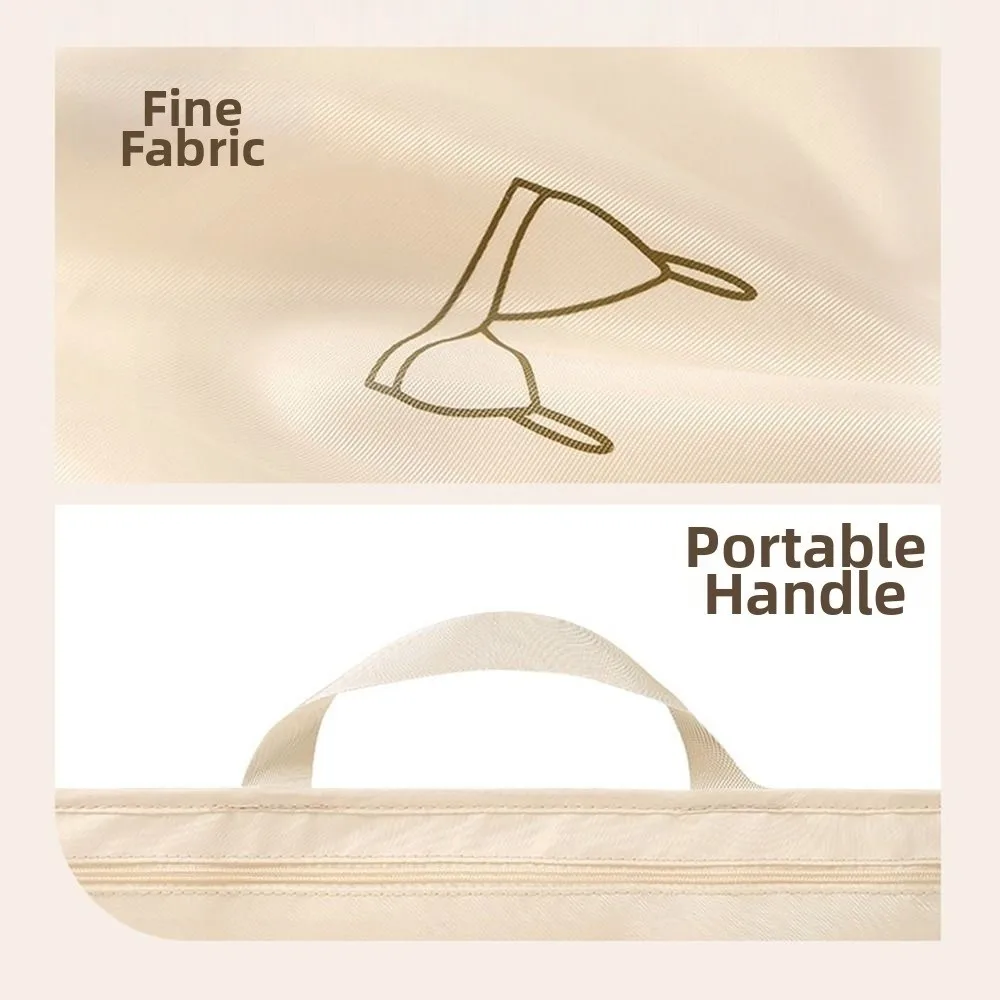 Large Capacity Hanging Clothes Bag Foldable With Handle Closet Socks Dispenser Smooth Zipper Space-Saving Travel Packing Cube