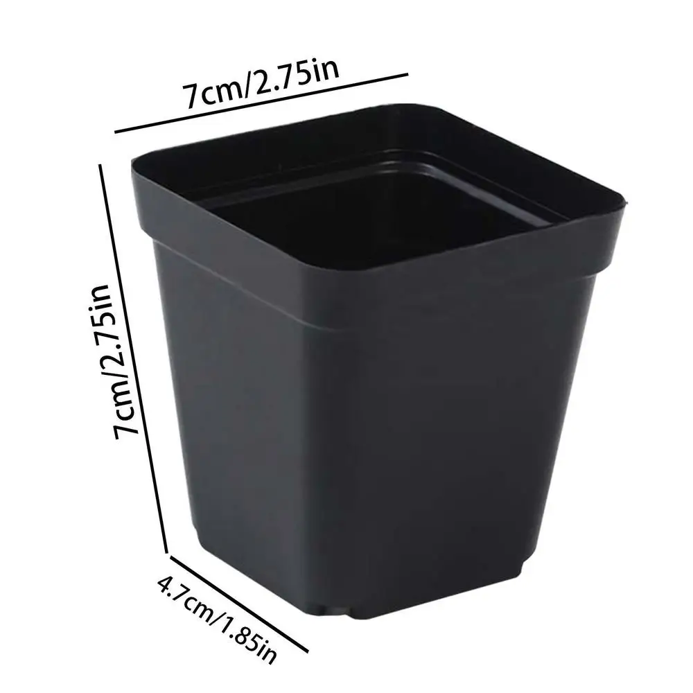Zaailing Potten 50 Stuks Vierkante Plant Zaaien-Plantbeker Plastic Diepe Kwekerij Boom Pot Bloem Plant Container Pot tuin Groeien