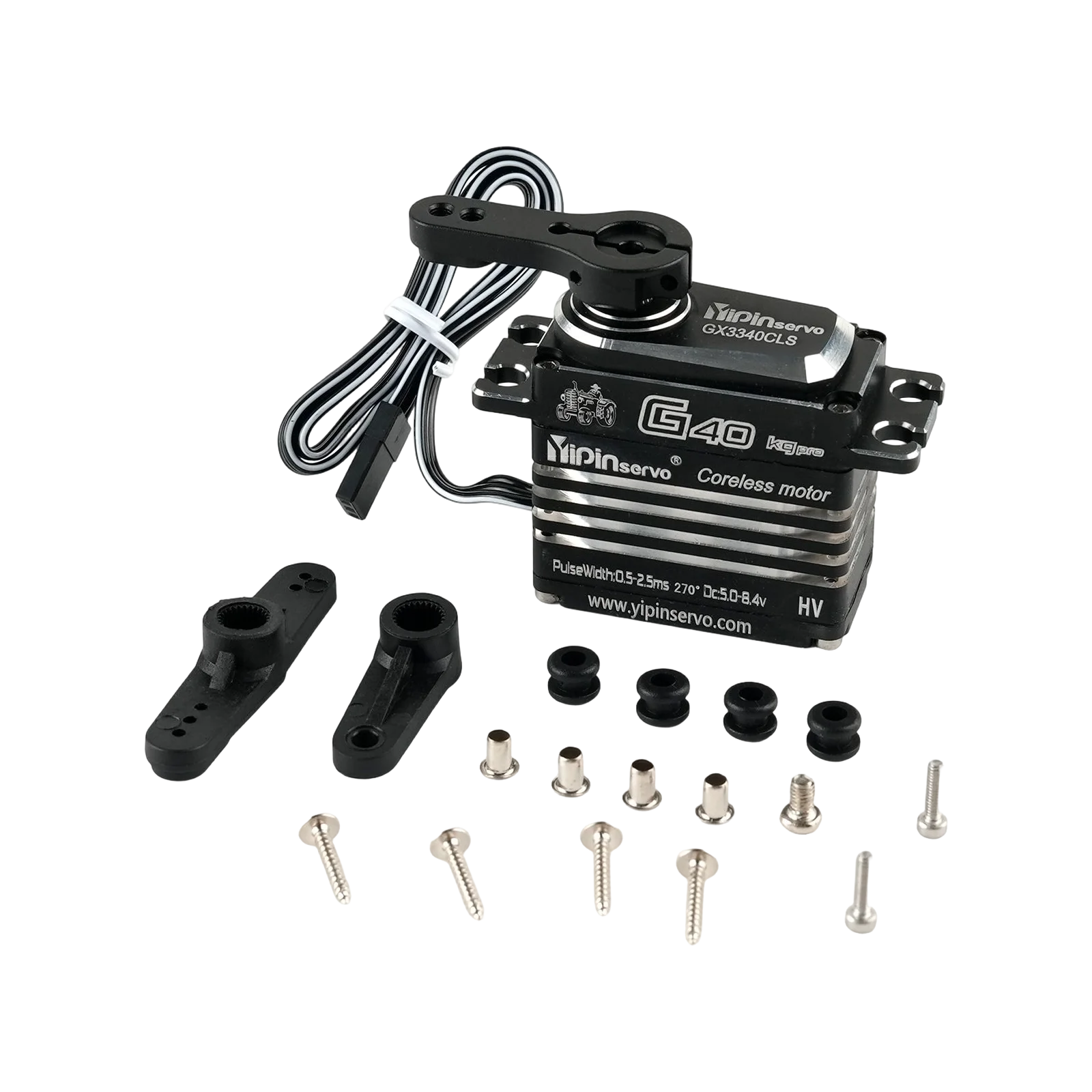 40KG 풀 메탈 디지털 서보 코어리스 모터 180/270도 제어 가능한 각도 서보 DIY 부품 RC 자동차 로봇 모델 장난감용