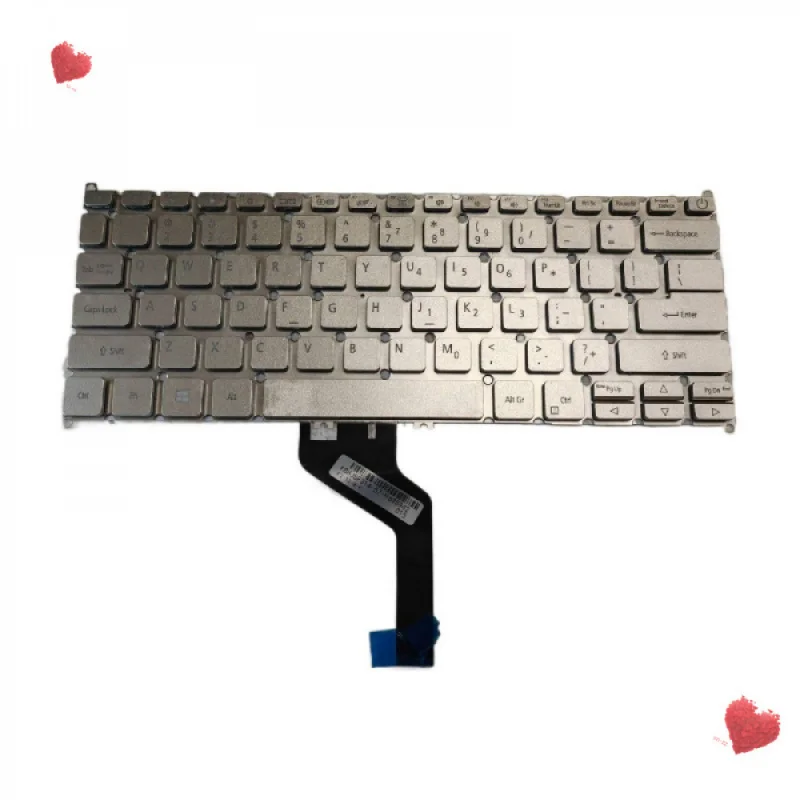 ra-新しい米国シルバーバックライト付きキーボード-acer-swift-3-sf314-41-sf314-42-sf314-52-sf314-53-ノートパソコンの交換用