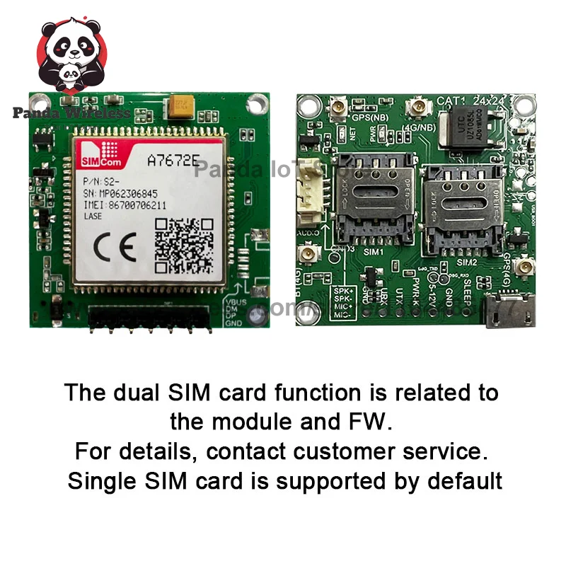 SIMcom A7672E-LASE 4G CAT1 Core Board A7672E-LASE Development Board TTL Serial Port,support Data+voice 1pcs