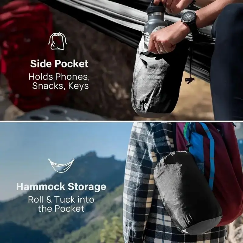 Lightweight and Portable Camping Hammock with Storage Bag and Tree Rope Suitable for Hiking Beach Backpacking Outdoor Leisure