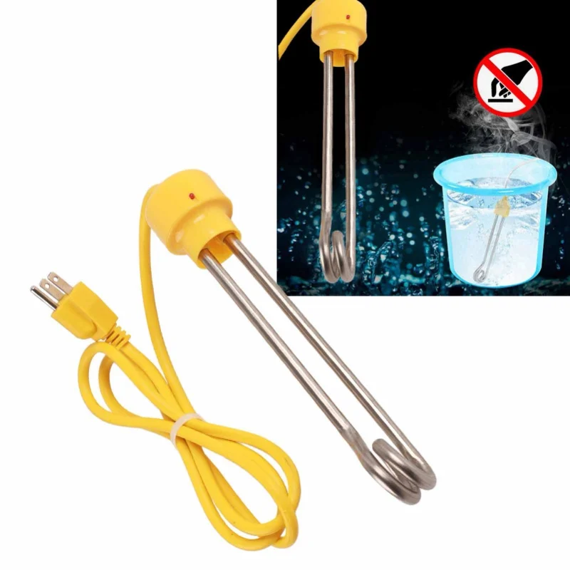 

1000W Portable Stainless Steel Immersion Water Heater For Heating Coffee Tea Drinking 1.5m