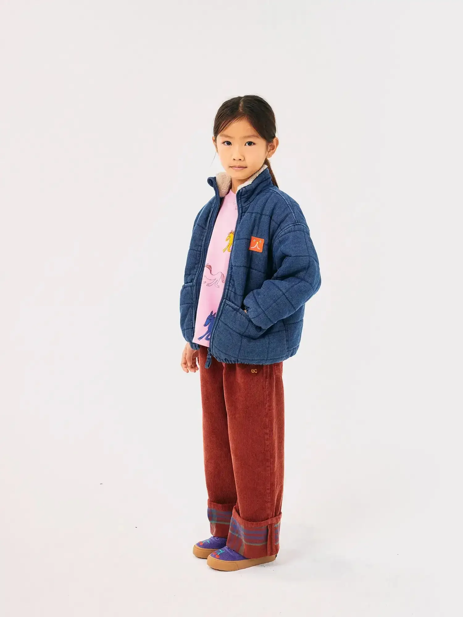 Veste en jean pour enfants, manteau d'hiver pour garçons et filles, vêtements pour bébés, 2024AW