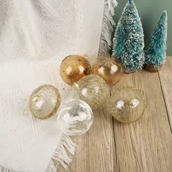 4pcs Glod Christmas Ball Transparent Glass Ornaments Christmas Tree Decoration Navidad Noel New Year Sale Adornos Navidad 2026