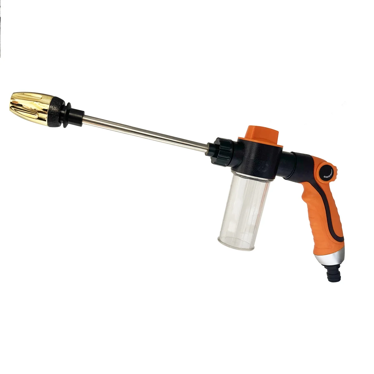 1 Stück Tragbare Hochdruck-Wasserpistole mit Einstellbarer Beschichtung, Autowaschmaschine, Gartensprinkler, Schlauchdüse, Schaum-Wasserpistole