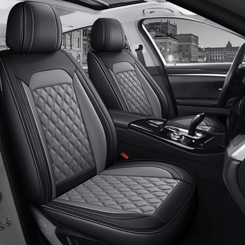 Universal Split Seat Fully Surrounded Seat Cover Breathable Comfortable Luxury Leather Car Seat Cushion Full Seats Cover JJ222