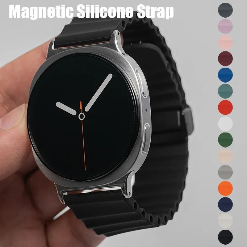 Magnetisches Silikonarmband für Samsung Galaxy Watch 8/8Classic Correa Ersatz-Sportarmband für Galaxy Watch Ultra47mm Band