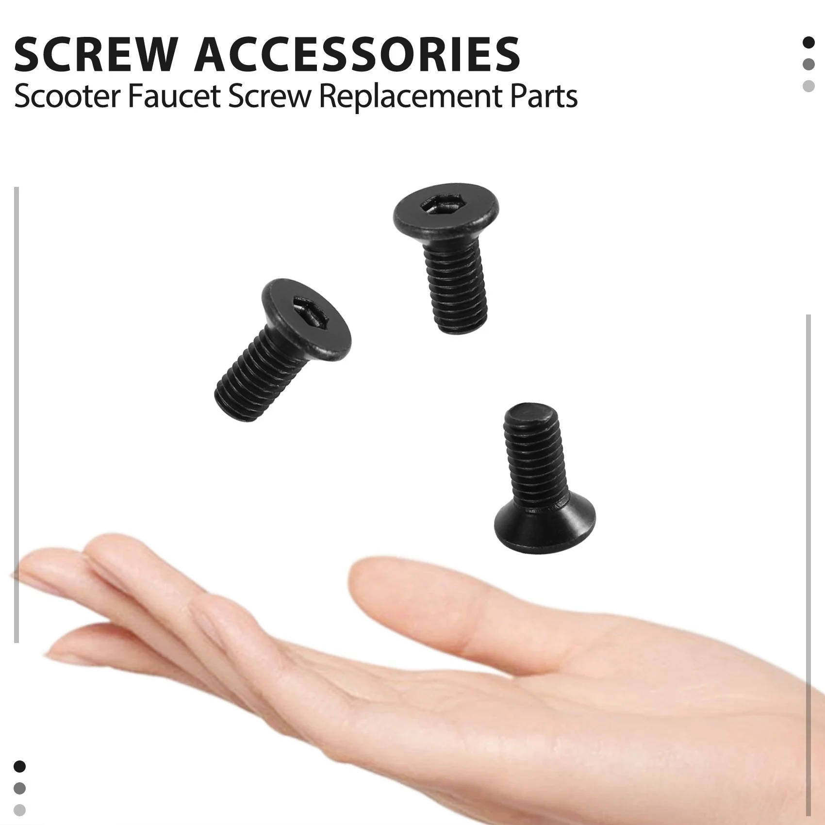 4Pcs Scooter Handlebar Front Fork Tube Screws With Hexagon Handle Replacement Parts Kits for xiaomi M365 Ninebot Es2 Accessories