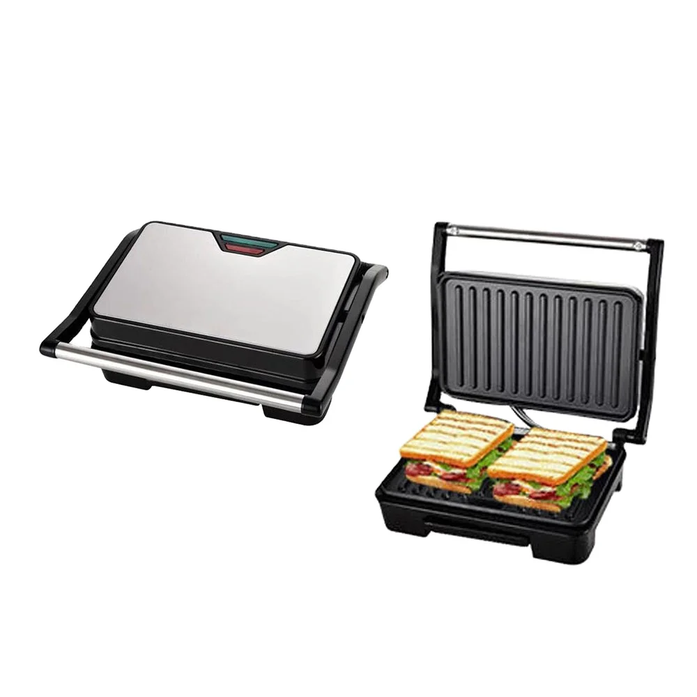 cross-border 750W stainless steel panini steak home barbecue breakfast machine panini maker