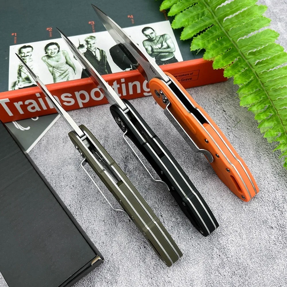 New Outdoor Pocket Folding Knife 7Cr13Mov Blade Nylon Fiber Handle EDC Hunting Belt Knife Survival Portable Defensive Knife