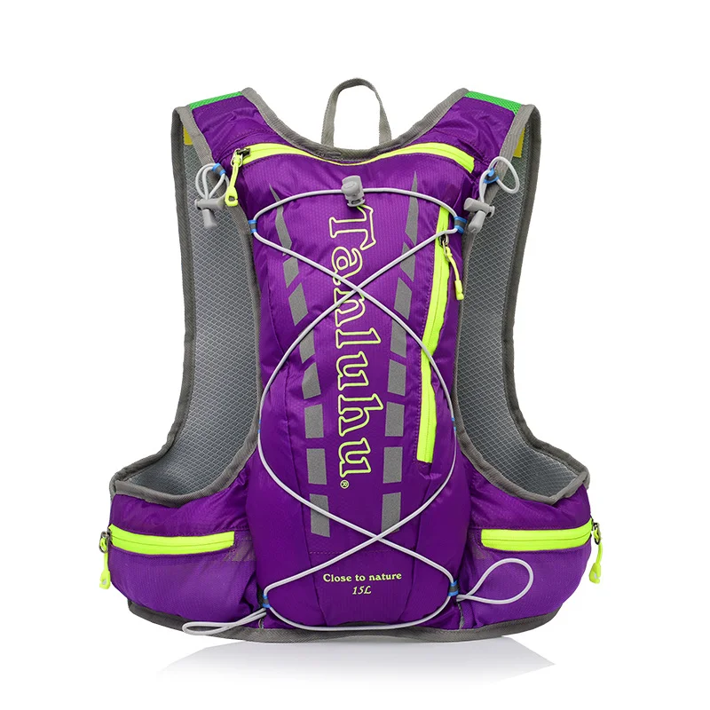 Mochila Ultra Leve de Ciclismo e Corrida para Masculino e Feminino, Respirável Cross Country Marathon Water Bag, 450g, 15L