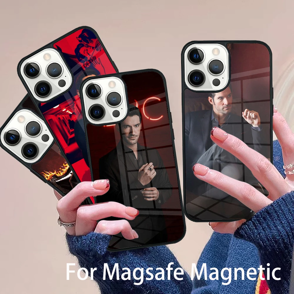 

Lucifer Morningstar TV series Phone Case Magesafe Magnetic Wireless Charge Cover For IPhone 16 11 12 13 14 15 Pro Max Plus Mini