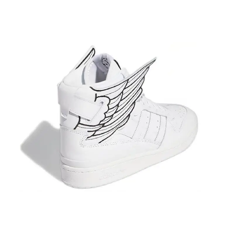 Adidas Forum Hi Wings 4.0 제레미 스콧 스니커즈, 화이트 블랙, GX9445