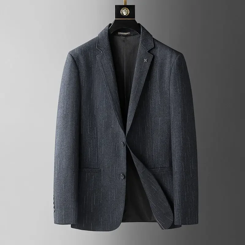 LIBIELIY 2025 High Quality Autumn And Winter New Irregular Vertical Bar Single West Fashion Handsome All Fashion Business Suit C