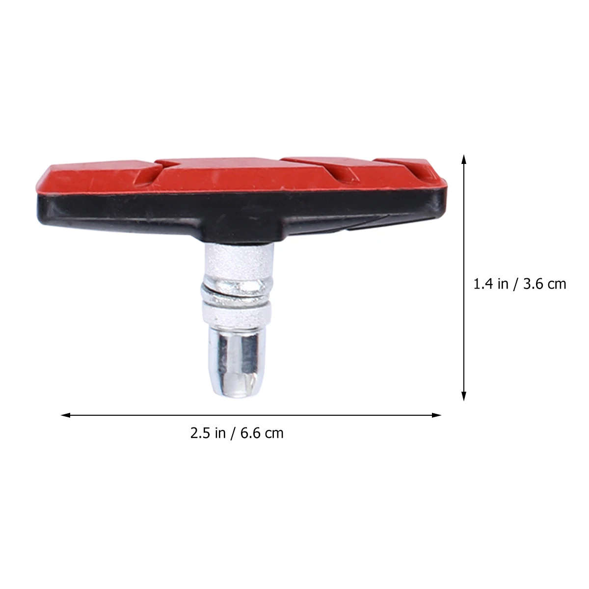 

2 Pcs Brake Pads Rubber Mountain Bike Front Blocks Wear Resistant Non Waterproof Friction Grooves Reduce