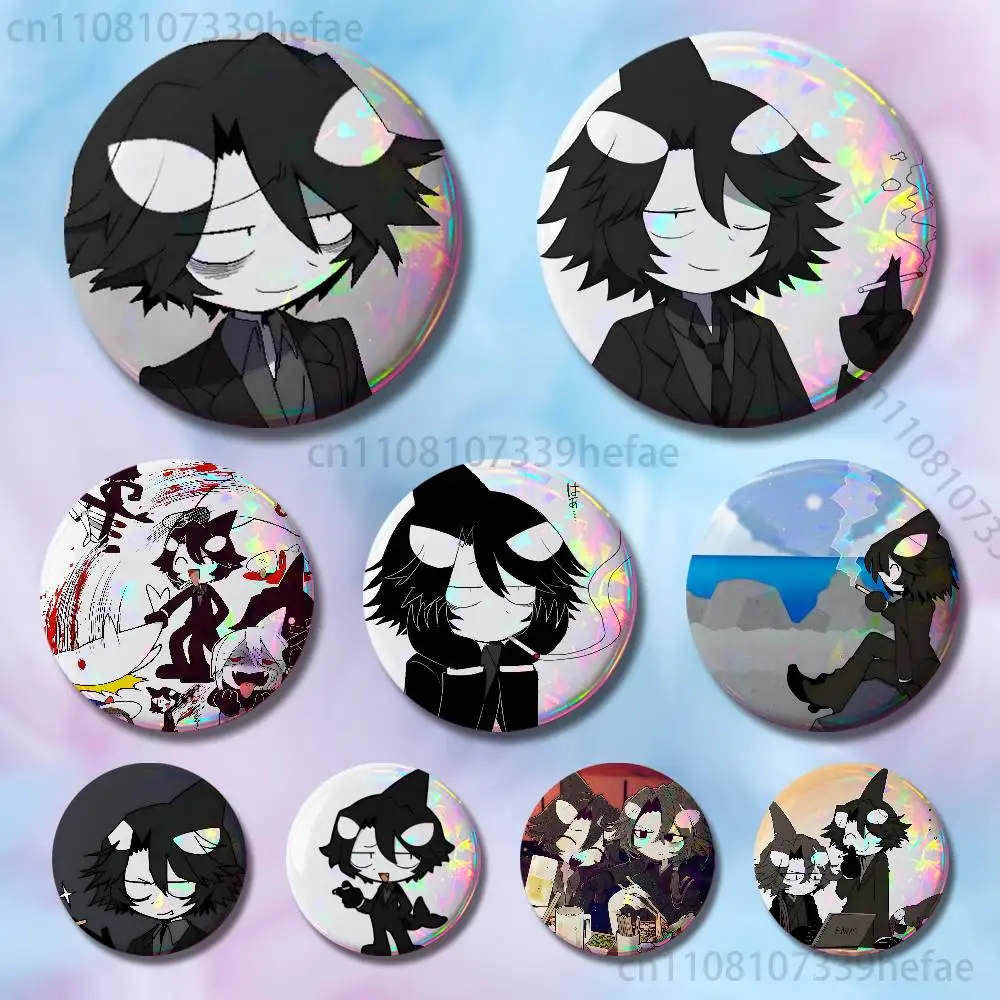 

O-Okegom Idate Game Badges 25 32 44 58 75 mm Round Cosplay Pin Bag Decor Fans Collect Friends Gifts Brooch Souvenir