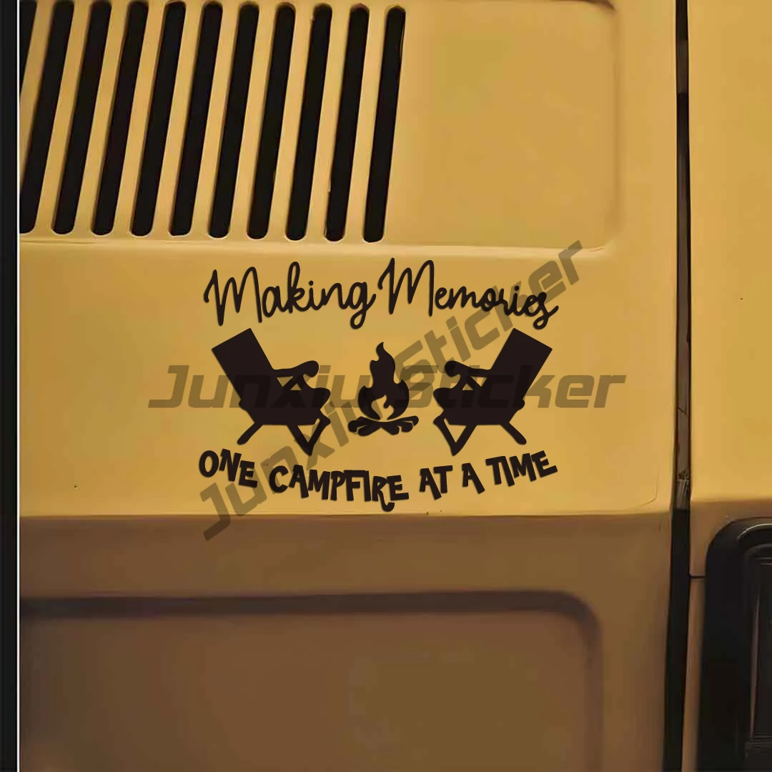 

Dinner Around The Campfire Is The Beginning of Our Memories Creative&funny Stickers for Cartoon Fans&lover,high Quality for Car