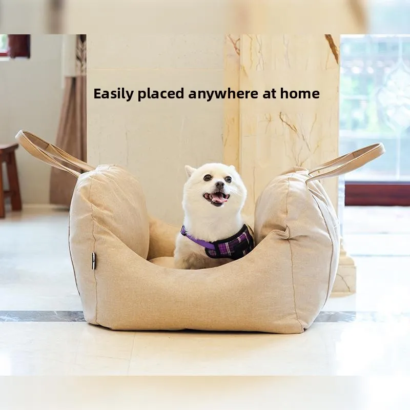 

Portable Car Dog Kennel Multi-Functional Small Size Pet Supplies Convenient Handheld Dog House for Dog Traveling in Cars