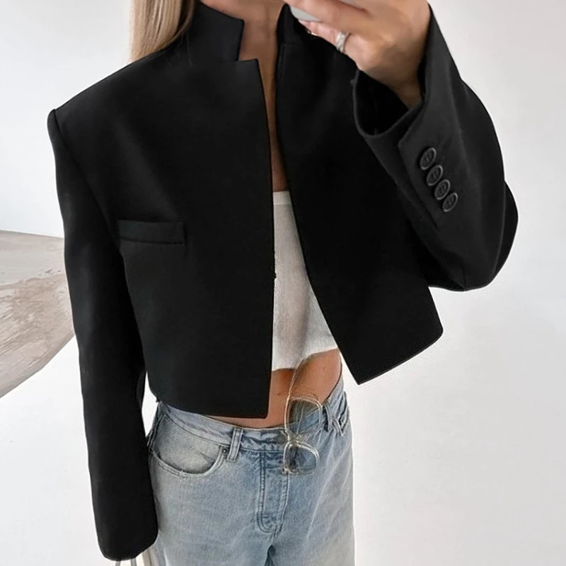 Fashionable Short Coat with A Unique High-end European American Style New Cross-border Niche Suit Jacket Women in Autumn Winter
