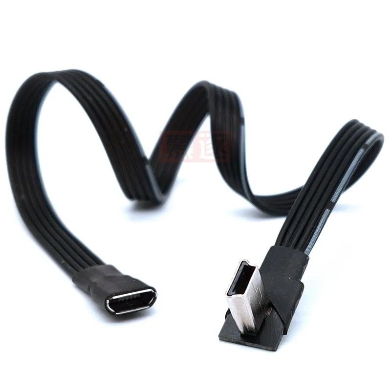 Mini USB Macho para Micro USB B FeMale Data Charger Cable, Adaptador Conversor, 0.05m, 0.2m, 0.3m, 0.5m, 1m