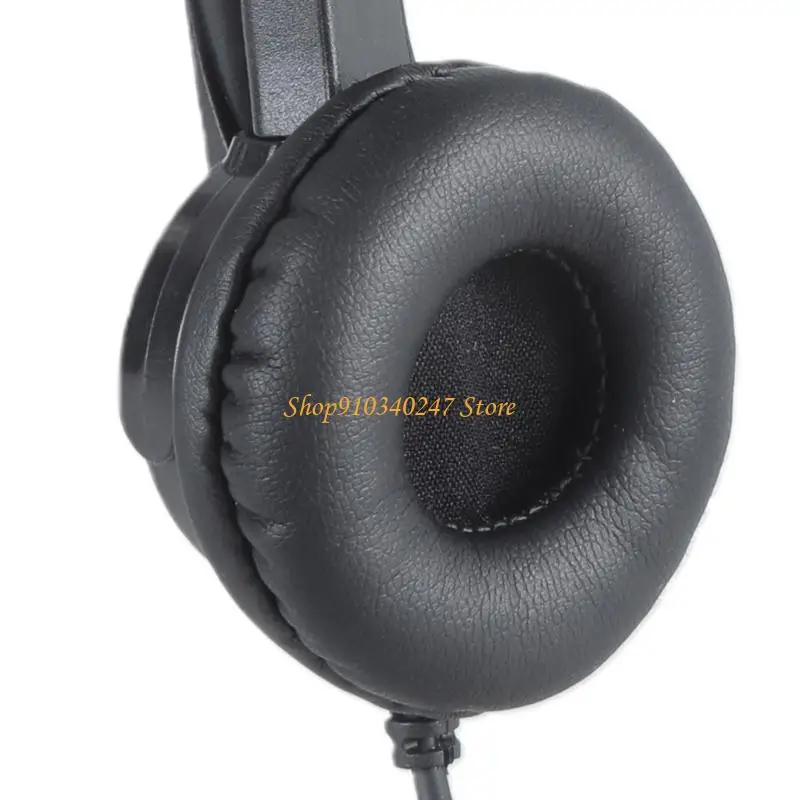 Q22A 4-Pin RJ11 Monaural Corded Operator Call Center Telephone Headset Headphone BK