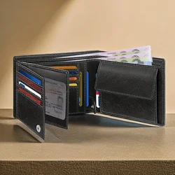 Porte-cartes de visite en cuir véritable fait à la main pour hommes, porte-cartes de crédit, porte-cartes d'identité de luxe