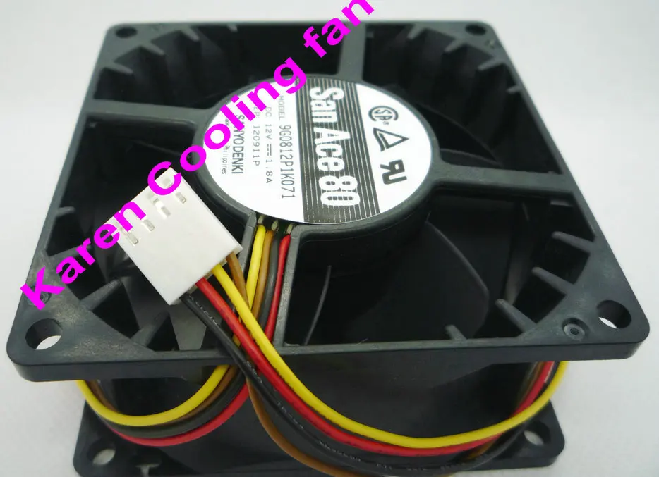 

8CM 9G0812P1K071 8038 12V 1.8A 4wie cooling fan