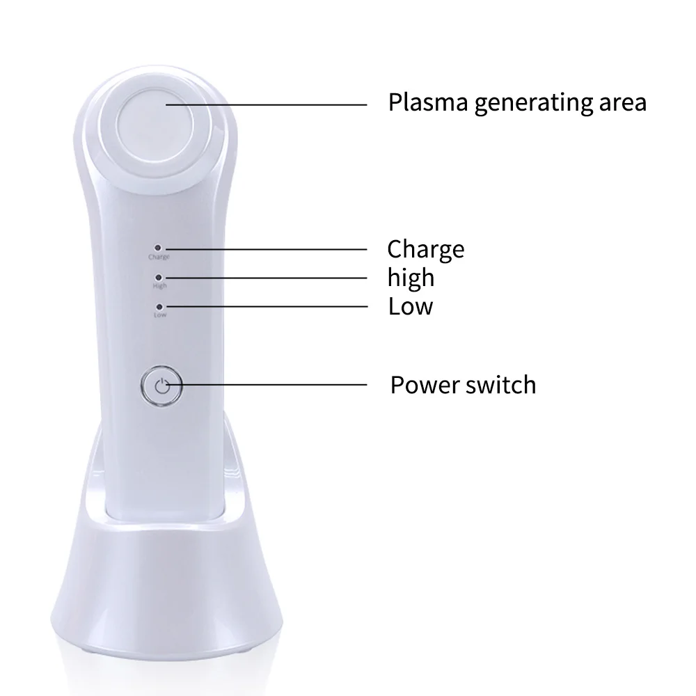 Massageador facial de plasma tratamentos cicatriz máquina de remoção de acne anti rugas dispositivo de beleza para pescoço rosto melhora o tom da pele