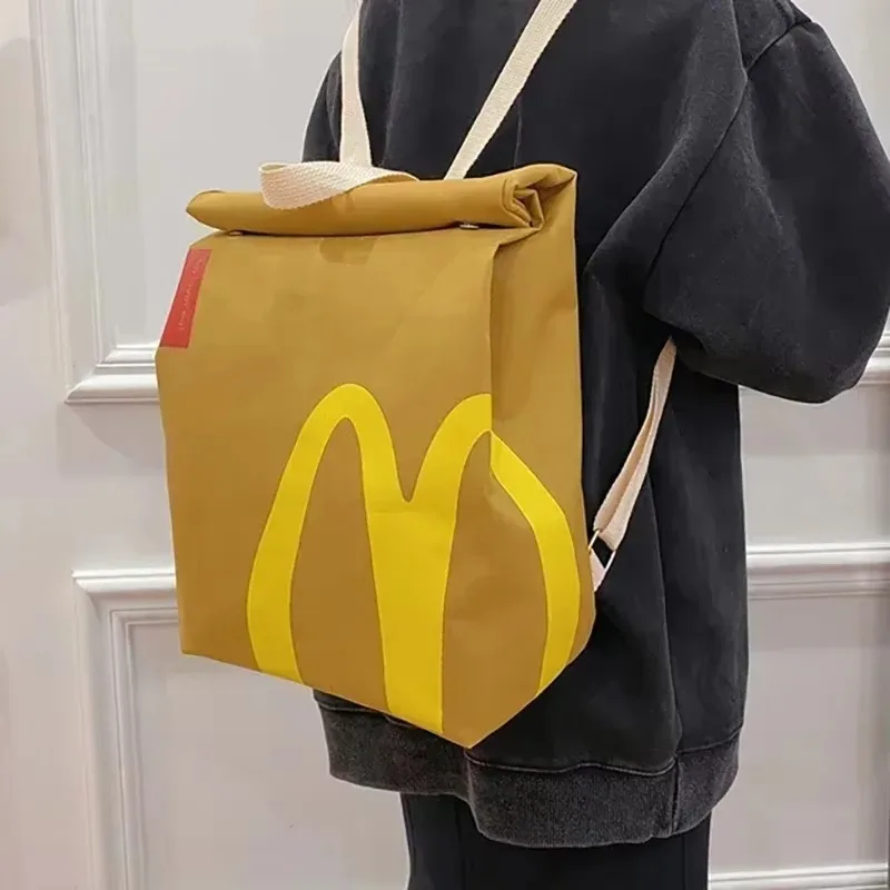 New McDonald's backpack Wholesale Outdoor School Personalized Student Backpack Casual Drawstring Backpack Birthday Gift