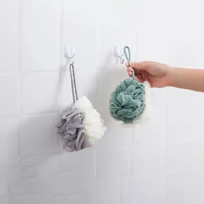 Esponja espumosa de malla para ducha suave, Bola de burbujas para baño, exfoliante para la piel corporal, cepillo para espalda, accesorios de baño y ducha