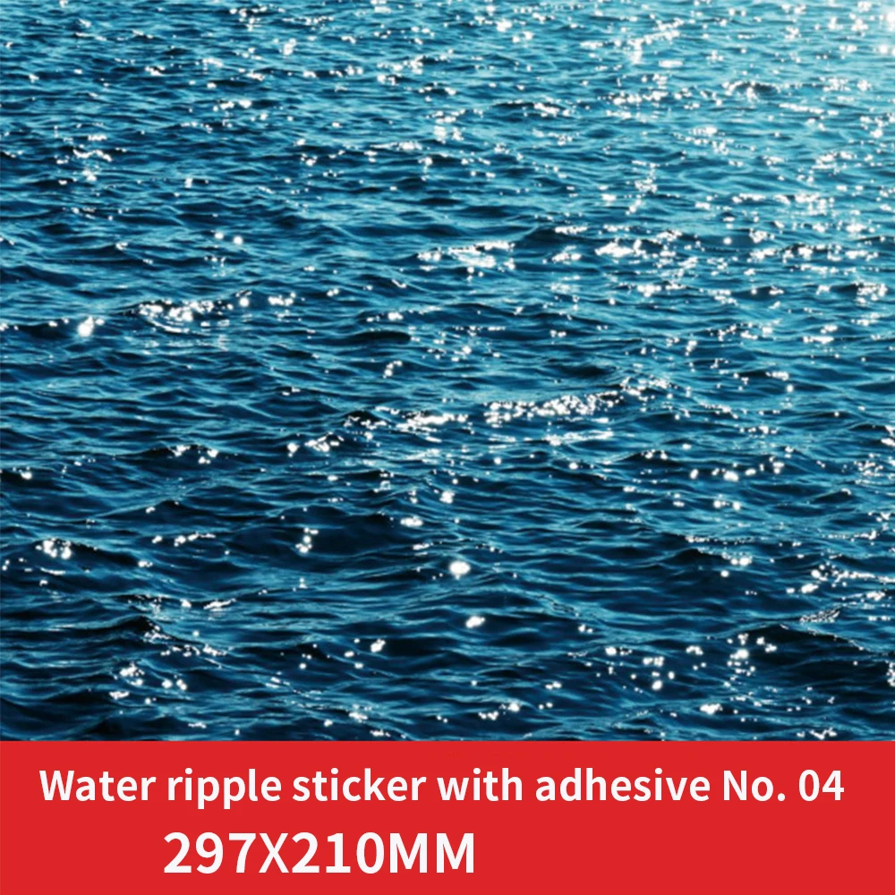 

2PCS 21x29CM DIY Modeling Paper Sticker With Adhesive Backing Ripple Water Effect Material For Lake Scene/Diorama Landscape