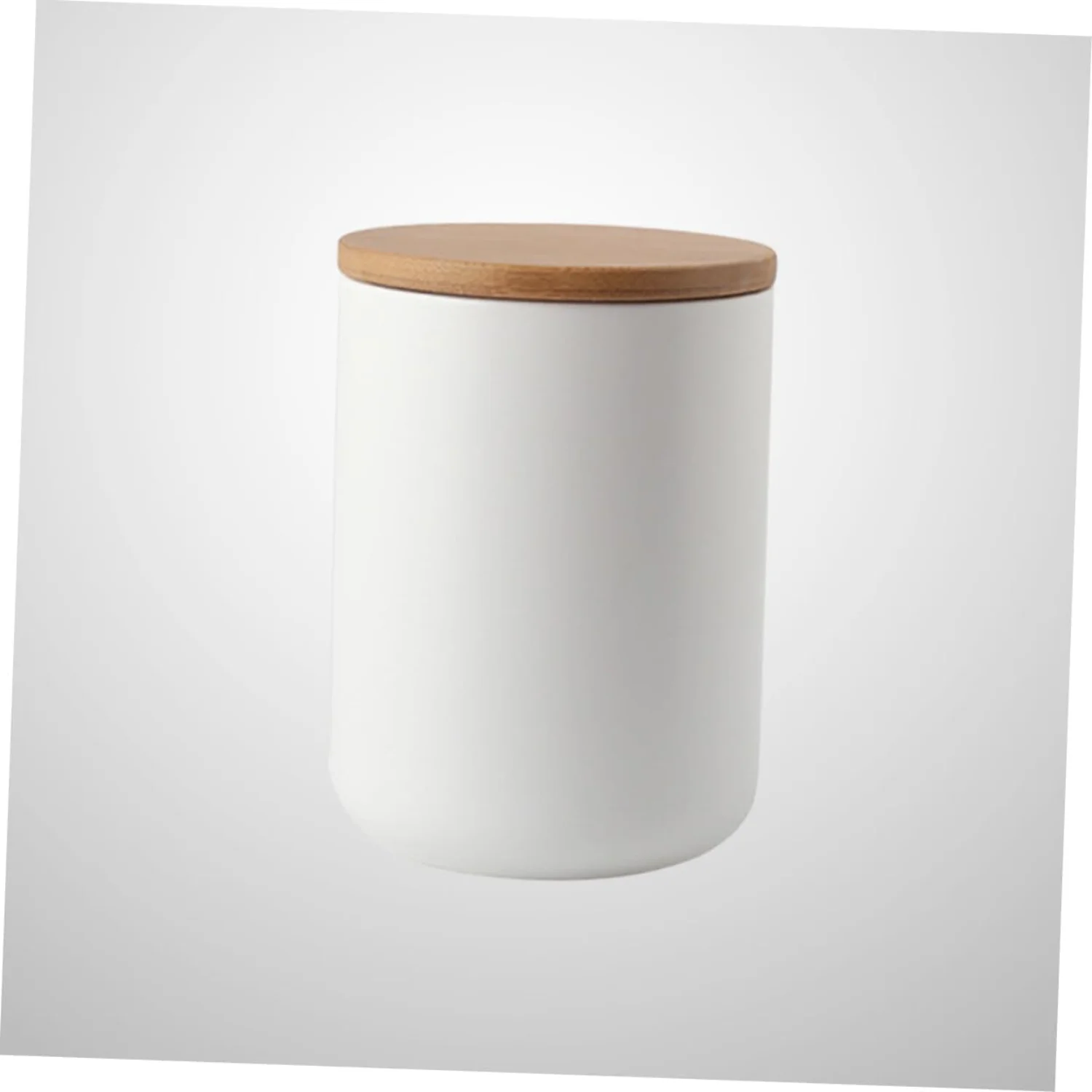 Food  Containers Ceramic Tea Jar Ceramic  Jars Ceramic Jar with Lid Ceramic Containers Sealed Canisters Candy Jar White Wooden C