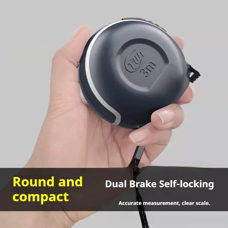 Drop Resistant Wear Resistant Thickened Portable Tape Measure - High Precision Steel Tape with Brake Button for Home Renovation