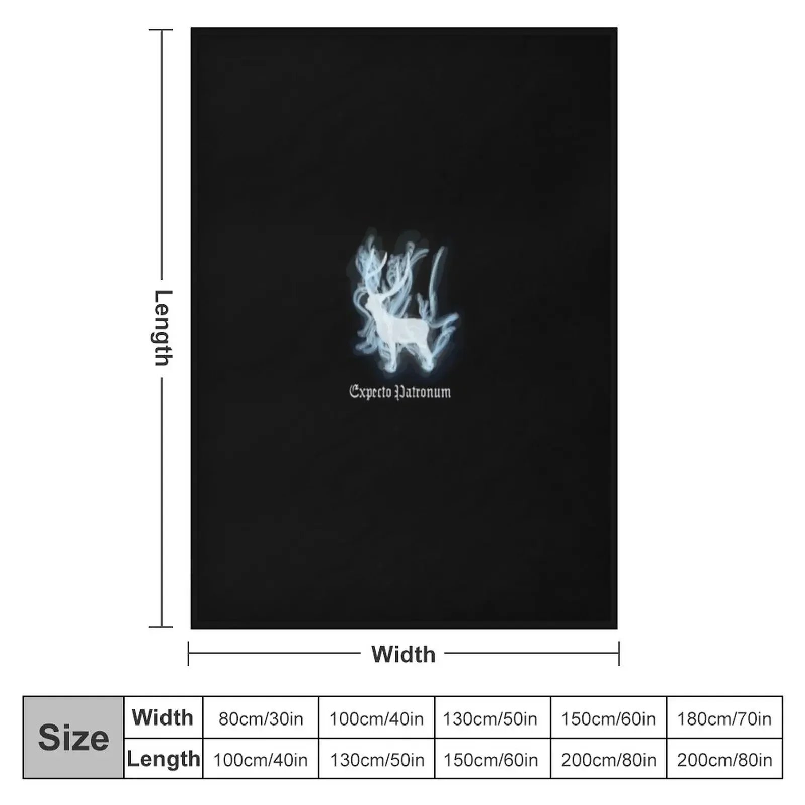 Expecto Patronum Throw Blanket for winter christmas decoration Flannel Blankets