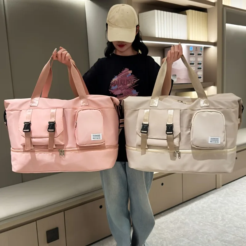 

Large Capacity Multi-Functional Travel Duffel Bag & Gym Tote with Multiple Compartments, Durable Nylon Sports Bag