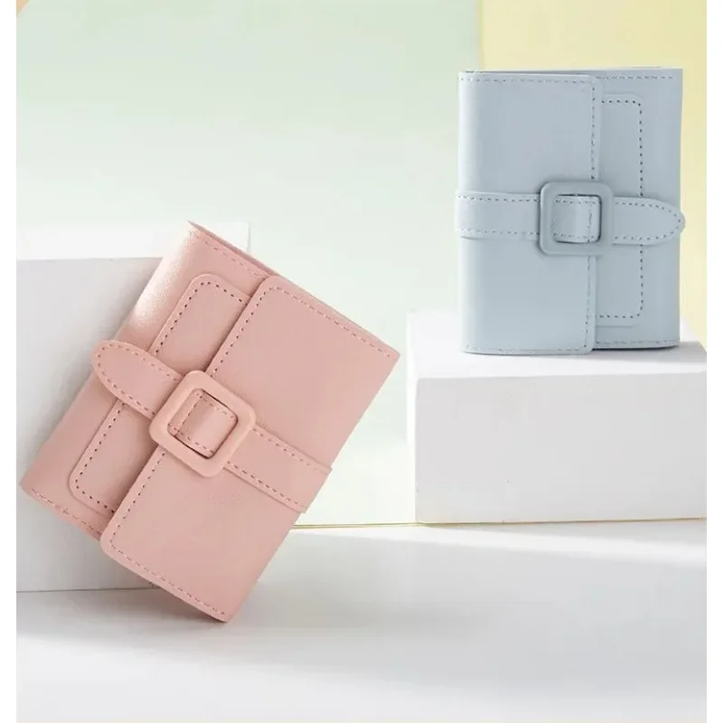 Candy Color Small Wallets PU Leather Coin Pures Ladies Card Holder Mini New Design Standard Short Purses for Women Solid Purses