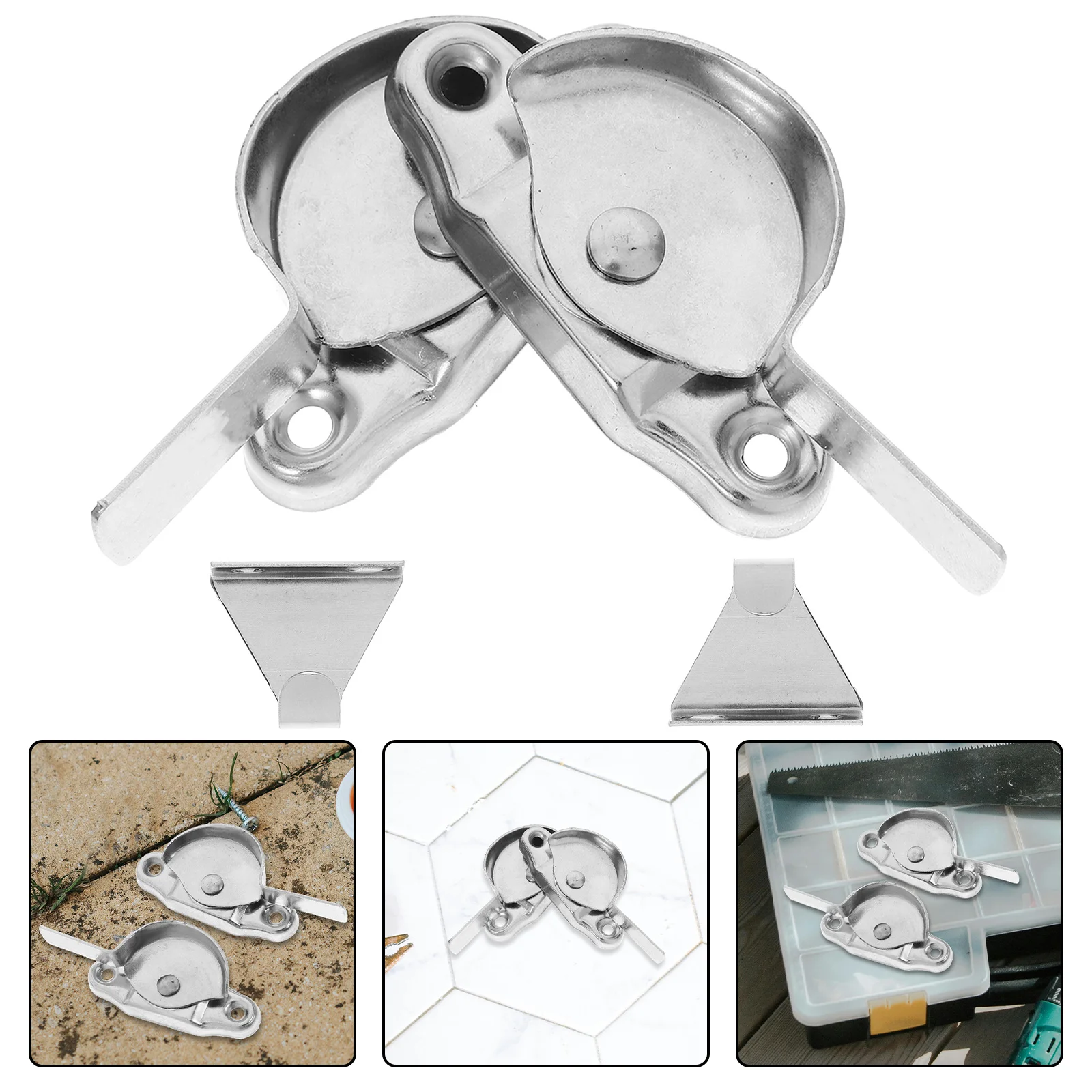 

12Sets Window Locks Stainless Steel Crescent Anti-Theft Buckle Secure Rustproof Locks for Home Use Lock Stainless Steel Lock