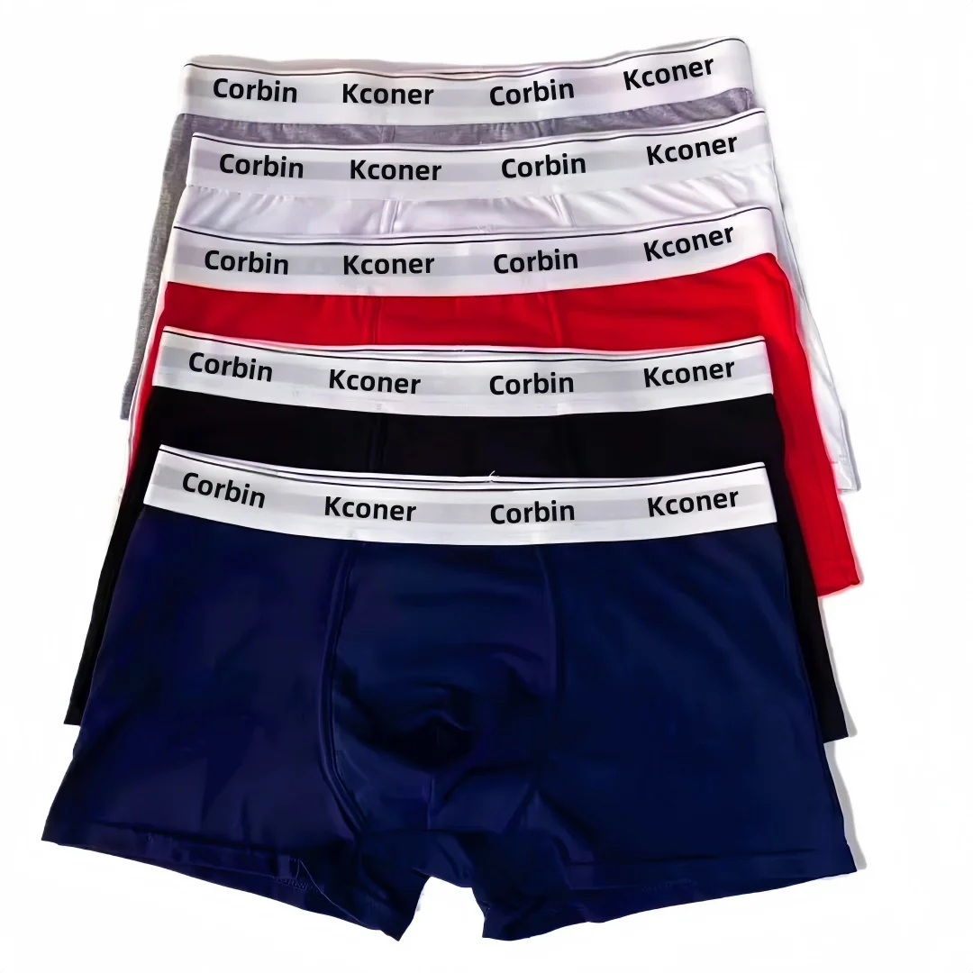 Boxer Men's Logo Panties Underpants Pure Cotton Male Comfortable Breathable Man Boxershorts Sexy Underwear For Men S-2XL