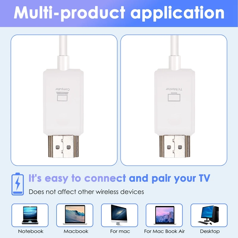 Wireless -Compatible Extender Audio Video Transmitter And Receiver Adapter For Camera PC To TV Monitor Projector