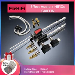 Effect Audio X HiFiGo GRIFFIN Earphone Cable 4 Wire High Purity Copper Silver Plated IEM Cable, TermX& ConX Interchangeable Plug