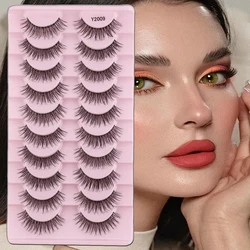 Natural Long 3/10 Pairs 3D Mink Lashes Soft Wispy Fluffy ciglia finte Extension Make up Tools ciglia finte maquillaje cilios