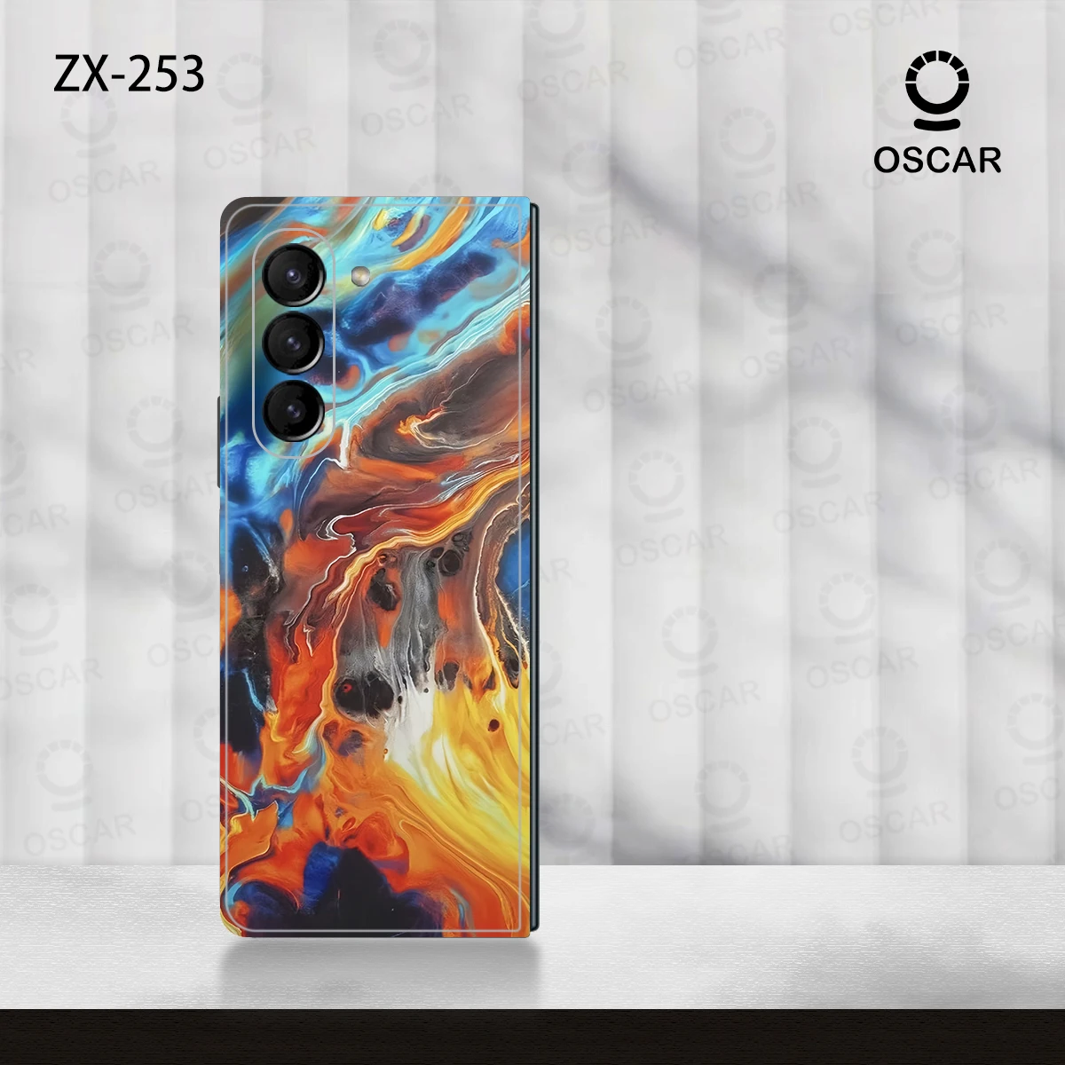 Adesivi antigraffio colorati 3M per Samsung Galaxy Z Fold6 5 4 3 2 pellicola protettiva per la copertura della pelle della decalcomania posteriore