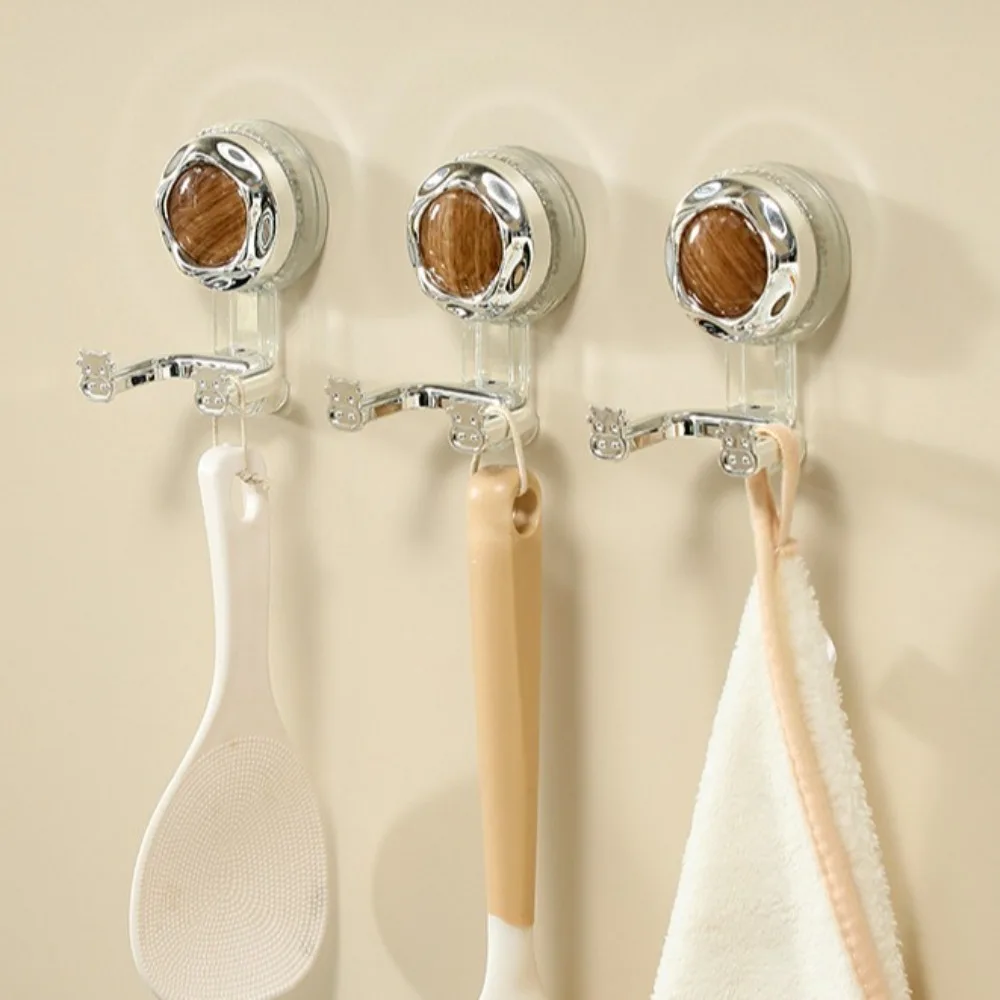 

2Pcs Powerful Suction Cup Hooks Removable Reusable Vacuum Double Hooks Traceless Space Saving Shower Hooks Behind the Door