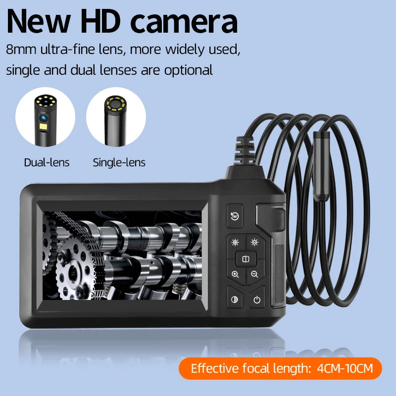 4.3" IPS LCD Borescope Sewer Camera 1080P IP67 Waterproof Snake Camera with Adjustables LED Lights for Car Home Automotive view 6