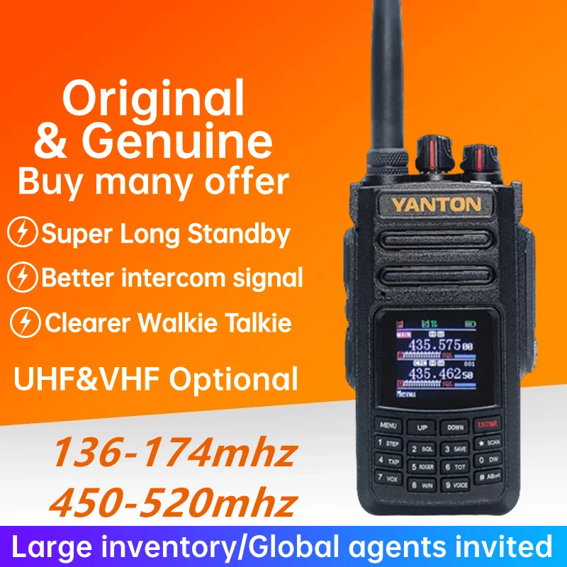 YANTON T-680UV Air Dual Band 12W Walkie Talkie Uhf Vhf  Communication Radios Handy Wireless Devices Cb Two-Way Radio